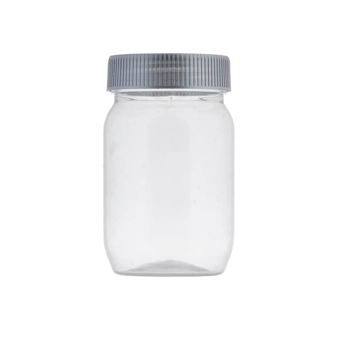 TableCraft Products 10858 - 8 oz Clear Plastic Mason Jar with Lid, Reusable Barware, 1 Cup Capacity