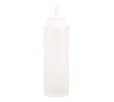 TableCraft 108C-1 8oz Clear Squeeze Bottle, 38mm Cone Tip, Soft Polyethylene, Dishwasher Safe, USA