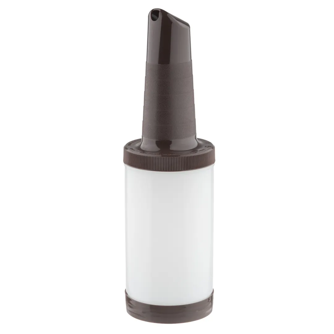 TableCraft Products 10905 - 1-Qt Brown Polyethylene Pourmaster Complete Unit, 32oz Pourer