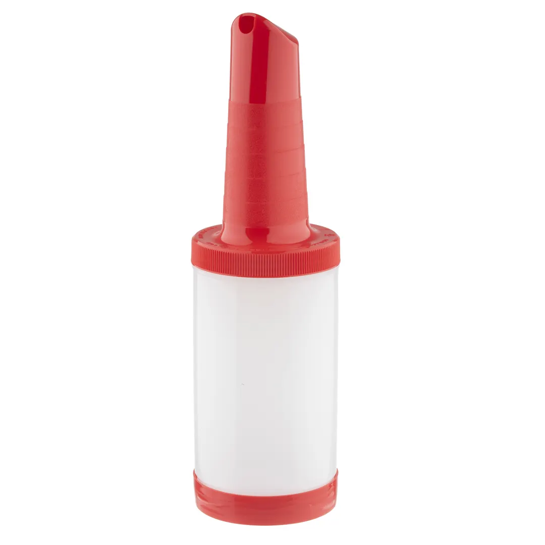 TableCraft Products 10907 Pourmaster Complete Unit, 32 oz Red Polyethylene Pourer