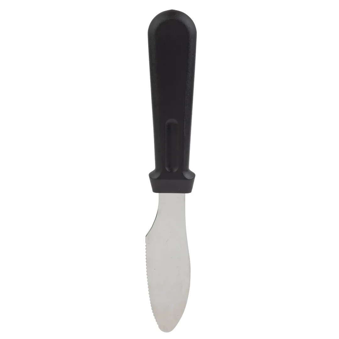 TableCraft 10929 Sandwich Spreader, 9" Stainless Steel Blade, Black Plastic Handle, Dishwasher Safe
