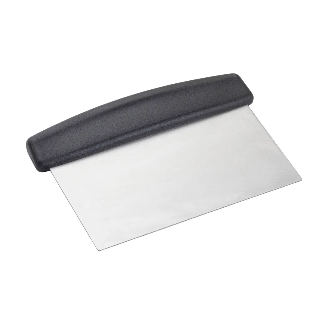 TableCraft 10935 Dough Cutter/Scraper – 6" x 4-1/2" x 3/4", Stainless Blade, Black Handle
