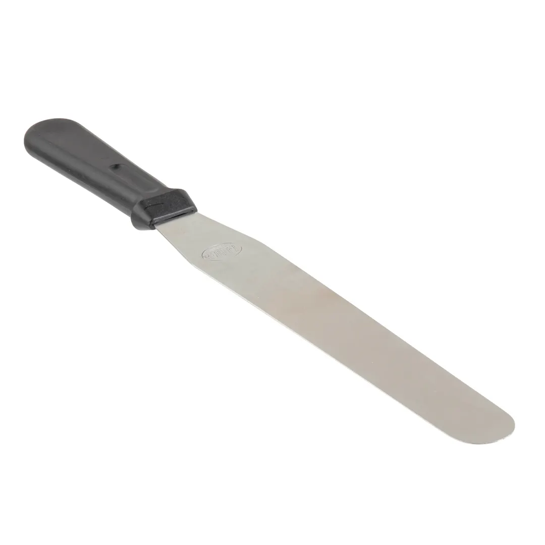 TableCraft Products 10939 Icing Spatula, 10" Steel Blade, Black Plastic Handle, Dishwasher Safe