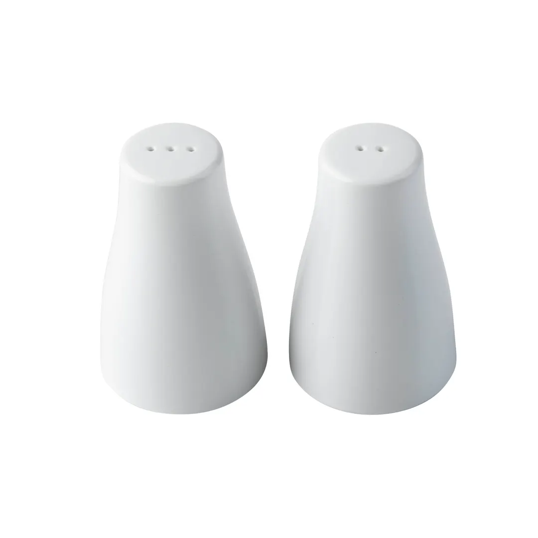 TableCraft Products 10948 Salt & Pepper Shaker Set, 1‑Ounce Capacity, 2mm Holes, Melamine, - Set