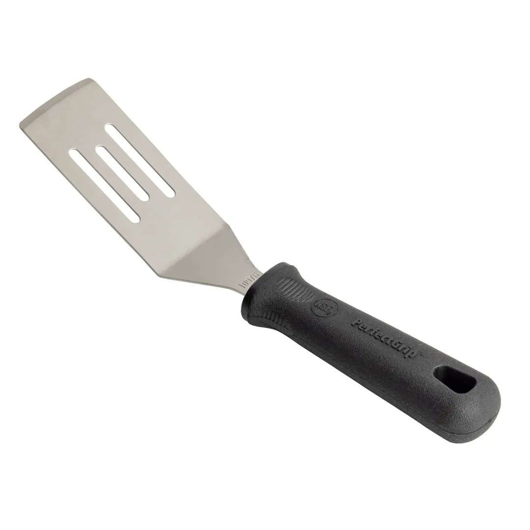 TableCraft 10976 PerfectGrip Stainless Slotted Turner, 1.625"x1.75"x8.5", 1" Blade, Plastic Handle