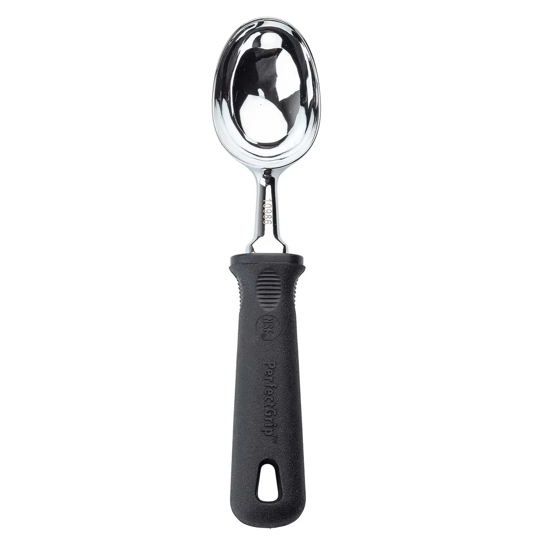TableCraft Products 10986 PerfectGrip Cream Dipper, 1.75"x1.5"x8" Chrome Black Stainless Steel