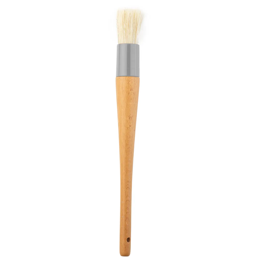 TableCraft Products 11076 Gray Brush, 1.125"W x 1.125"D x 11.5"H, Wood Handle, Boar Hair Bristles