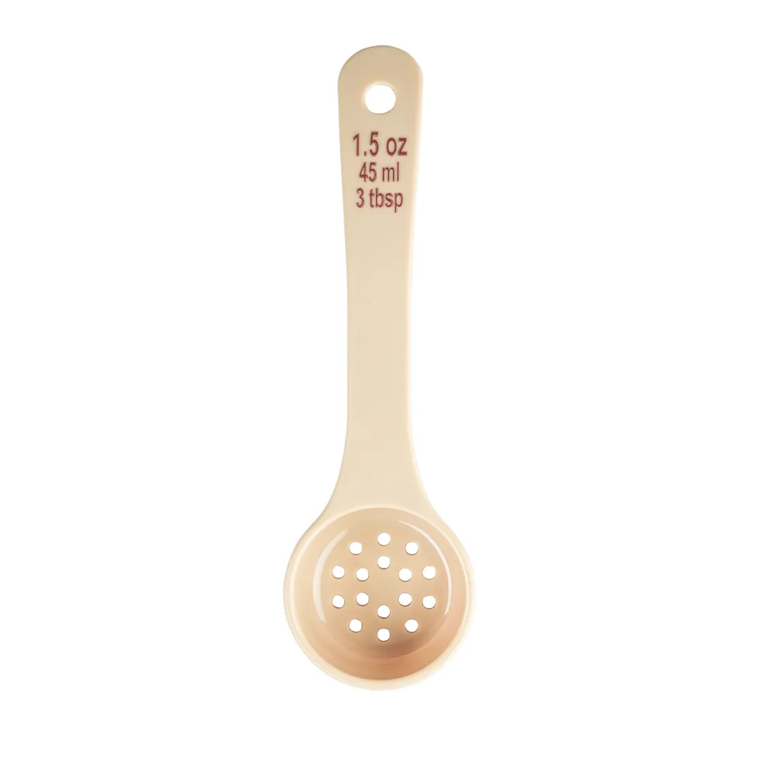 TableCraft Products 11167 Control Spoon, 1.5 oz, 7.6"x2.3"x1", Perforated, Maroon, Polycarbonate, NSF
