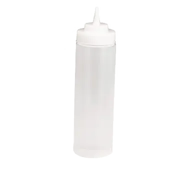 TableCraft Products 11253C WideMouth 12 oz Squeeze Bottle, 53mm Tip, Dishwasher Safe, Made in USA
