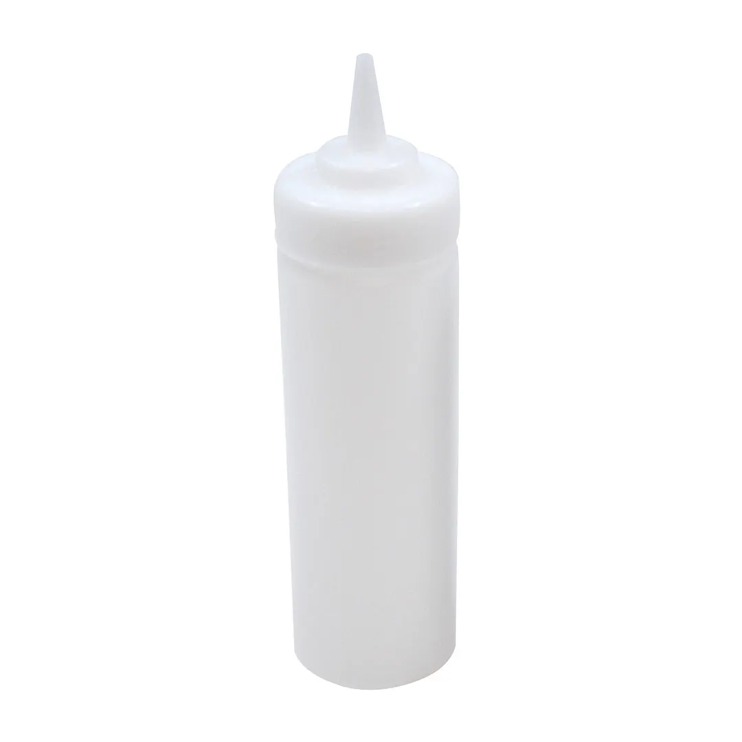 TableCraft Products 11253CHD - 12oz Wide Mouth Squeeze Bottle, Clear Plastic, Heat Safe, Single Tip