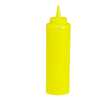 TableCraft 112M-1 Squeeze Bottle – 12 oz Yellow, 38mm Cone Tip, Dishwasher Safe, Soft Polyethylene