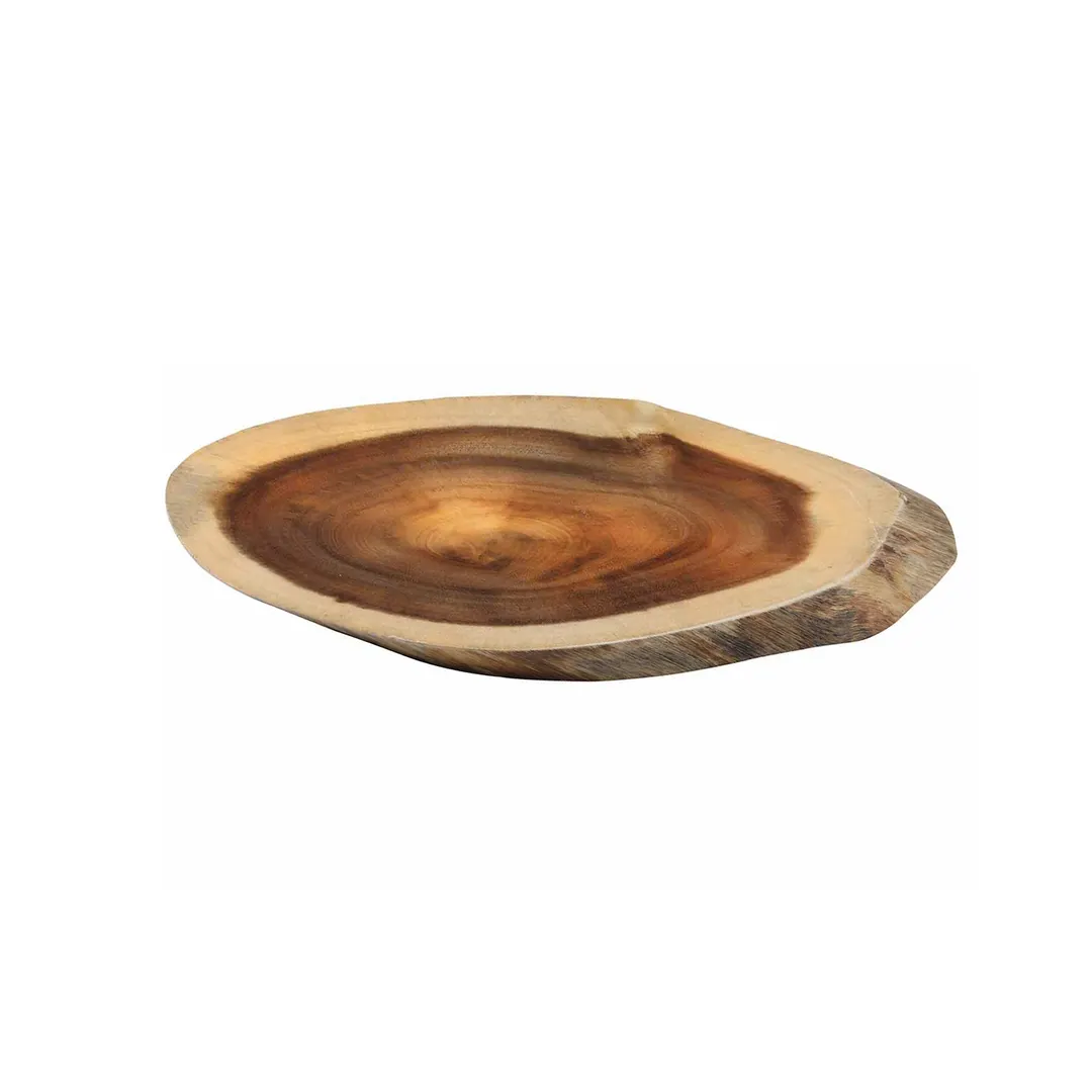 TableCraft Products 11300 Acacia Oval Wooden Serving Board, 16" x 8" x 3/4", Wood