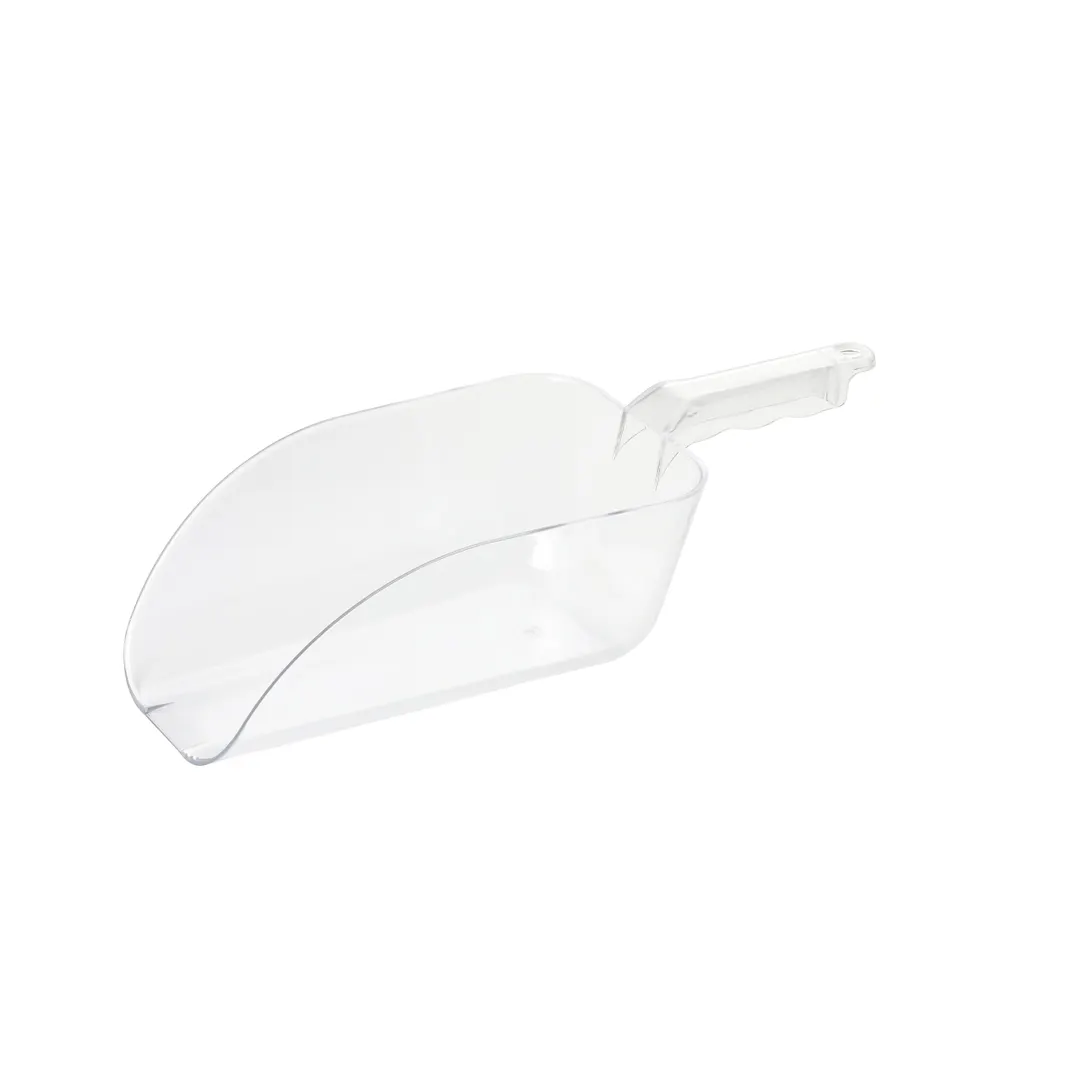 TableCraft 11405 - 64-86 oz Polycarbonate Ice Scoop, Flat Bottom, Dishwasher Safe