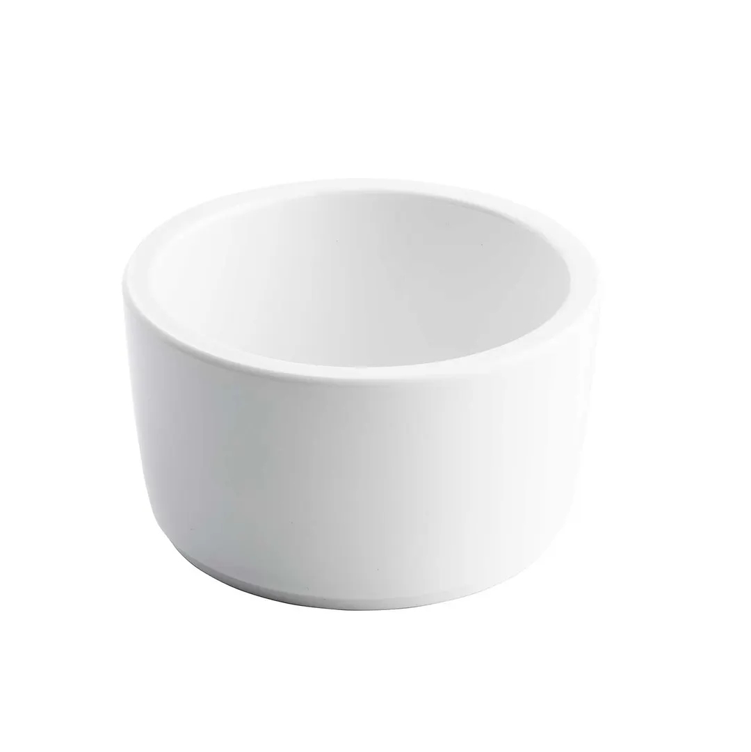TableCraft Products 11410 - 6 oz White Melamine Ramekin, 3.75" Dia × 2.125" Height, Round