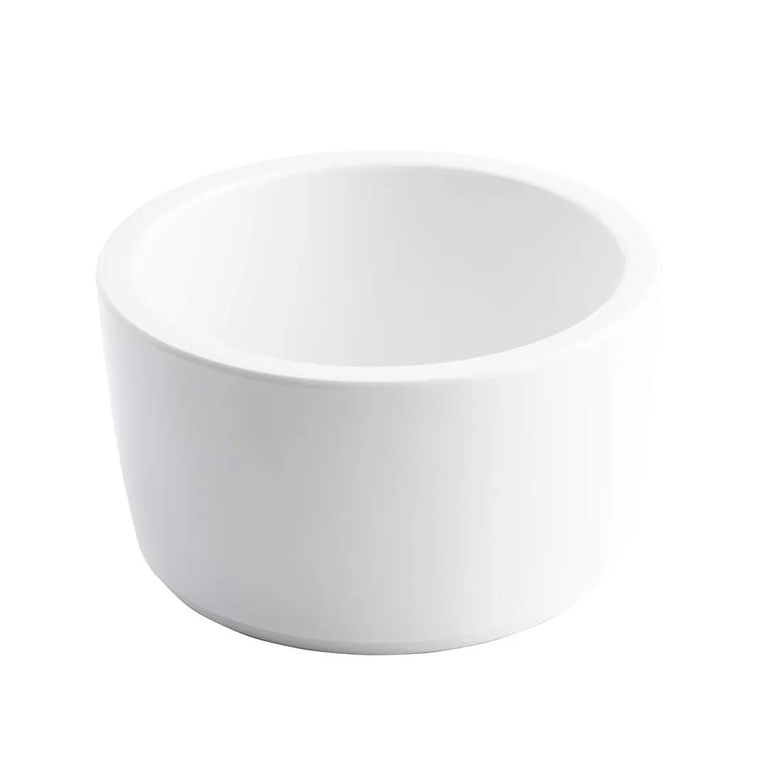 TableCraft Products 11412 Ramekin, 12 Oz White Melamine, 4.625" Dia x 2.75" H, Round