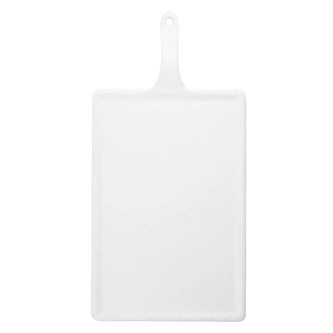 TableCraft Products 11498 Frostone Serving Paddle, 15-3/4" x 7-3/4" Rectangular White Melamine Tray