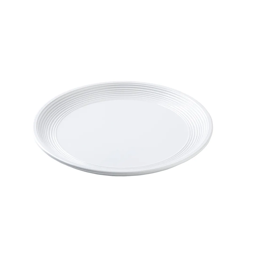TableCraft Products 11514 - Pulito Collection Round Melamine Tray, 9" White Serving & Display Plate