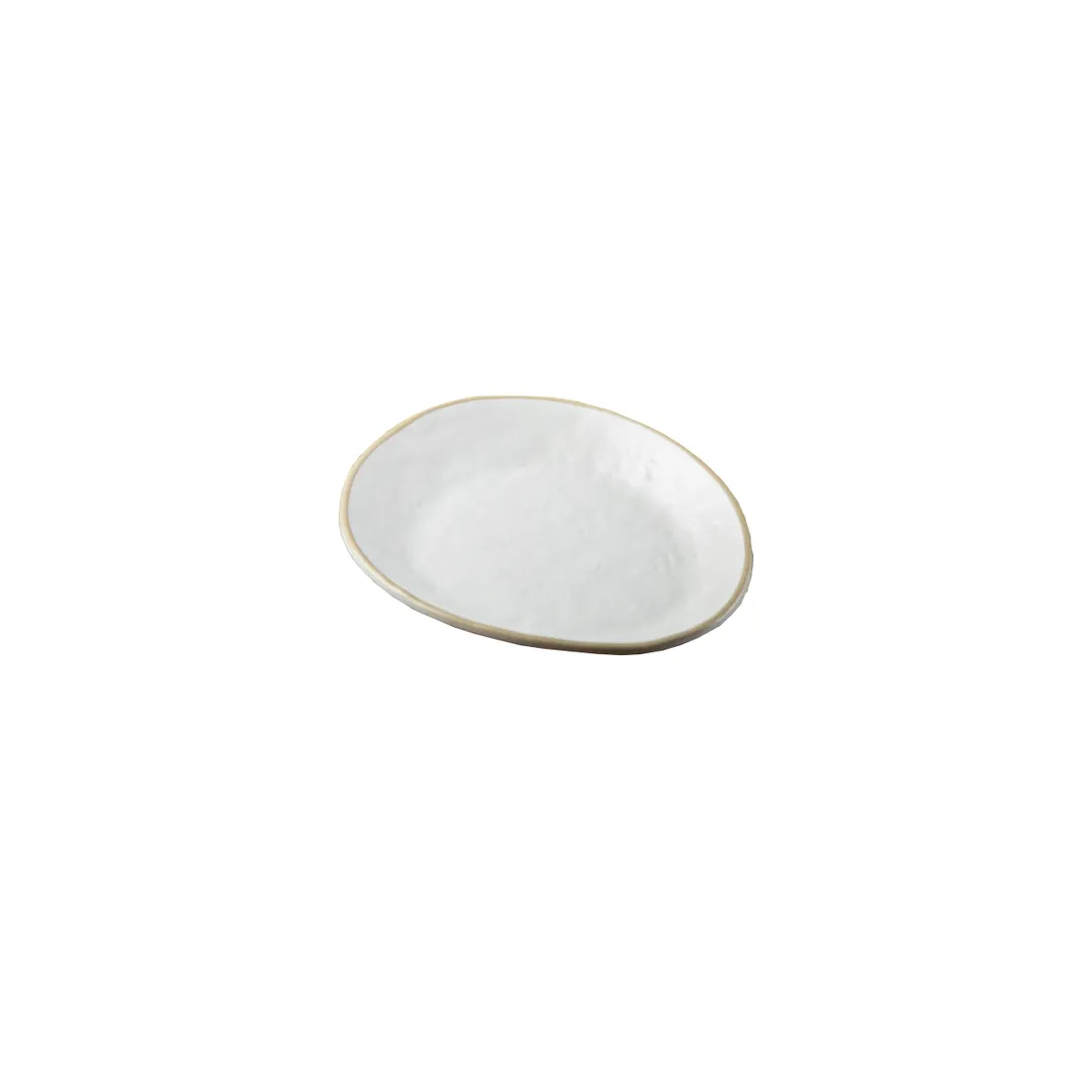 TableCraft 11515 Europa Collection Serving Plate – 7" x 6" Oval Melamine Tray, White