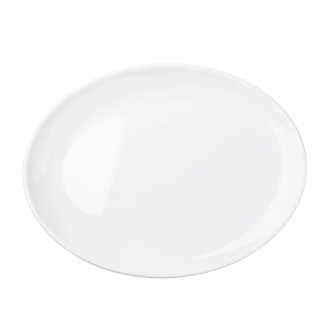 TableCraft Products 11527 Oval White Melamine Serving Platter 16-1/4" x 12-3/8" Dishwasher Safe, NSF