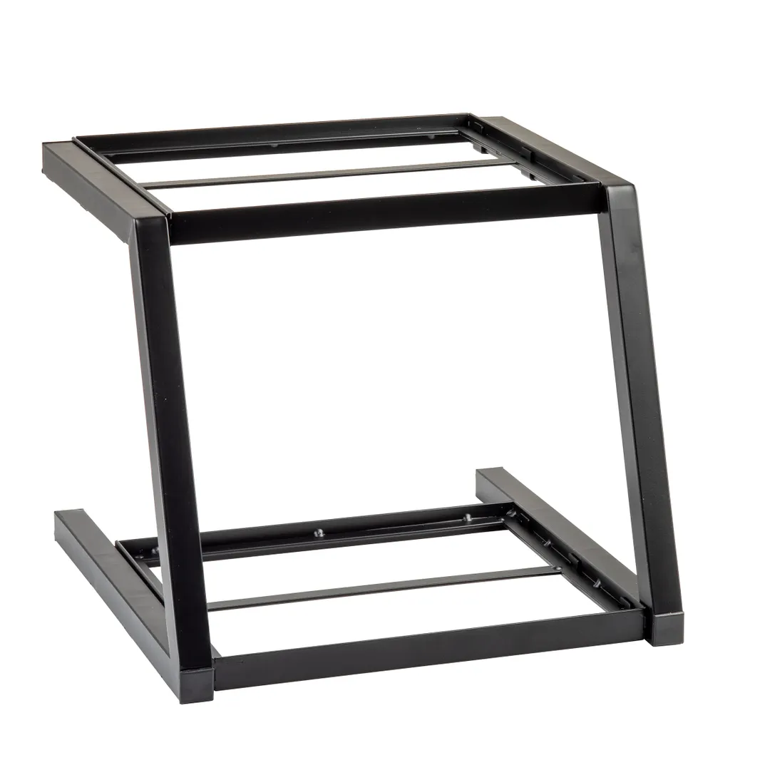 TableCraft 11622 - Two-Tiered Stand 15.25" x 15.25" x 13", Black Coated, Fits Gastronorm Half Crates