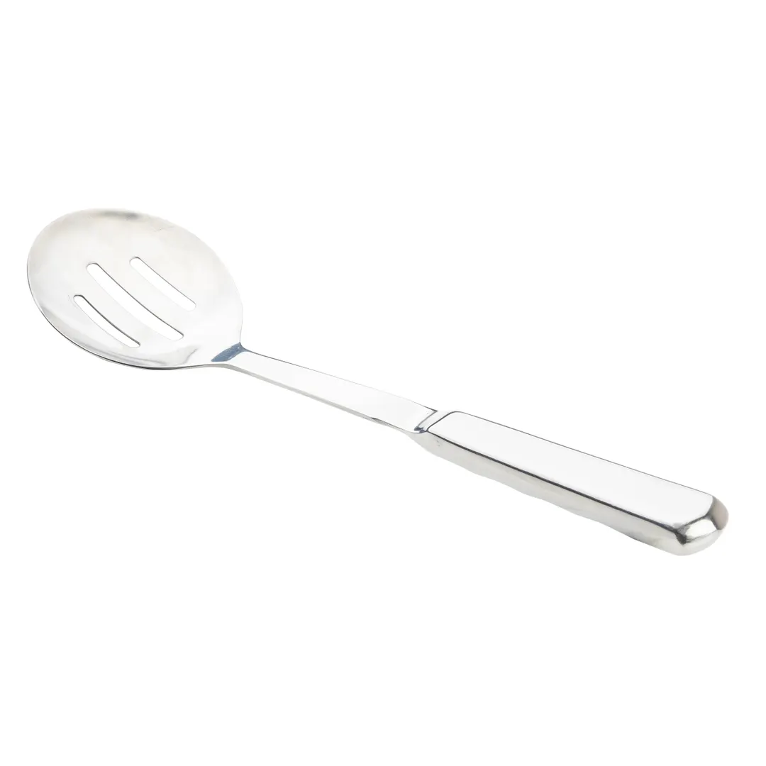 TableCraft 11627 - Slotted Serving Spoon, 11.75" 18/0 Stainless Steel, Silver Hollow Handle