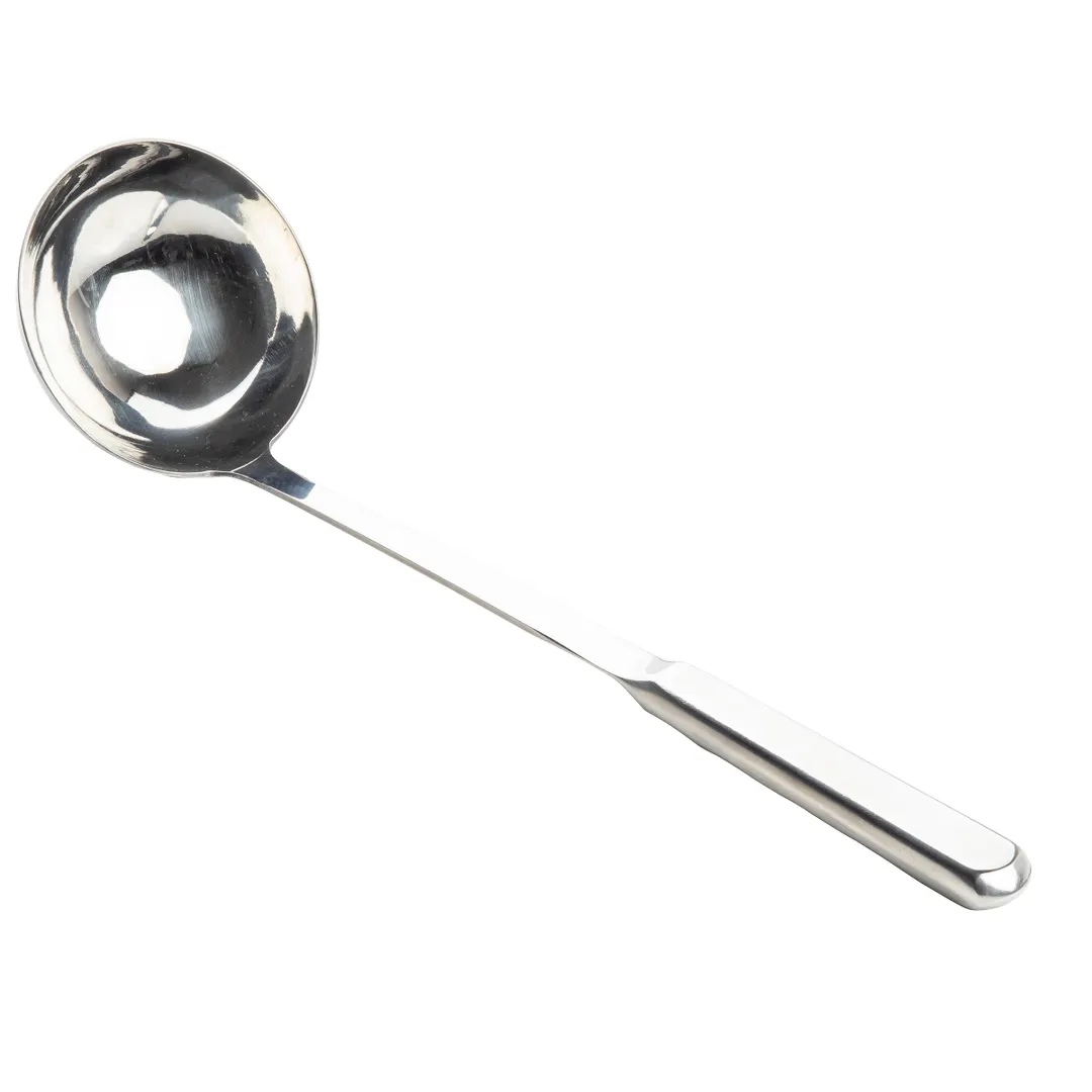 TableCraft Products 11633 Soup Ladle, 4 oz, 13" x 3.625", Hollow Handle, 1‑Piece Stainless Steel