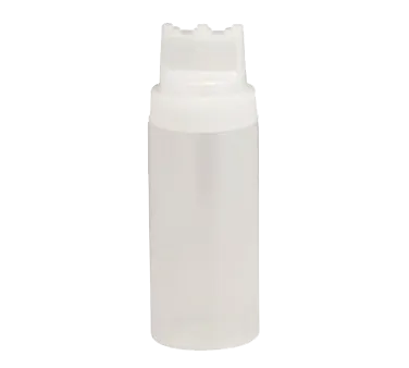TableCraft 11663C3 Squeeze Bottle – 16oz Clear, Wide Mouth, Triple Tip, Dishwasher Safe, SelecTop