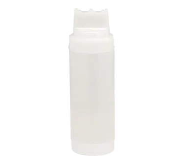TableCraft 11663C3F - Dual-Way WideMouth Squeeze Bottle, 16oz, 63mm Opening, Clear, 3-Tip Top, NSF