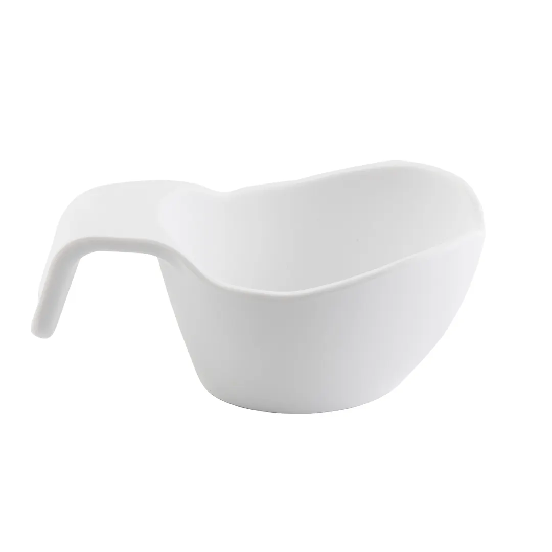 TableCraft Products 11678 Gravy Sauce Boat, 5 oz, 5-1/2"x3-1/8"x2-1/4" WhiteMelamine DishwasherSafe