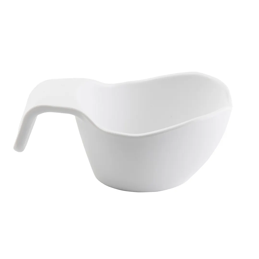 TableCraft Products 11679 Sauce Boat, 8 Oz White Melamine, 6-1/4" x 3-5/8" x 2-3/4", Dishwasher Safe
