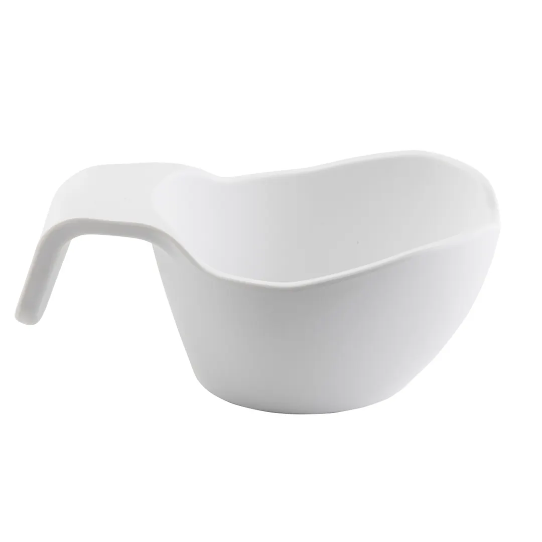 TableCraft 11680 Gravy Sauce Boat, 12 oz, 7-1/4" x 4-1/8" x 3", White Melamine, Dishwasher Safe