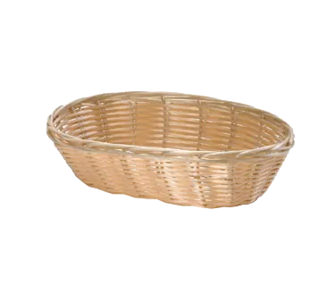 TableCraft Products 1174W - Oval Woven Basket, 9" x 6" x 2-1/4", Natural Polypropylene Cord