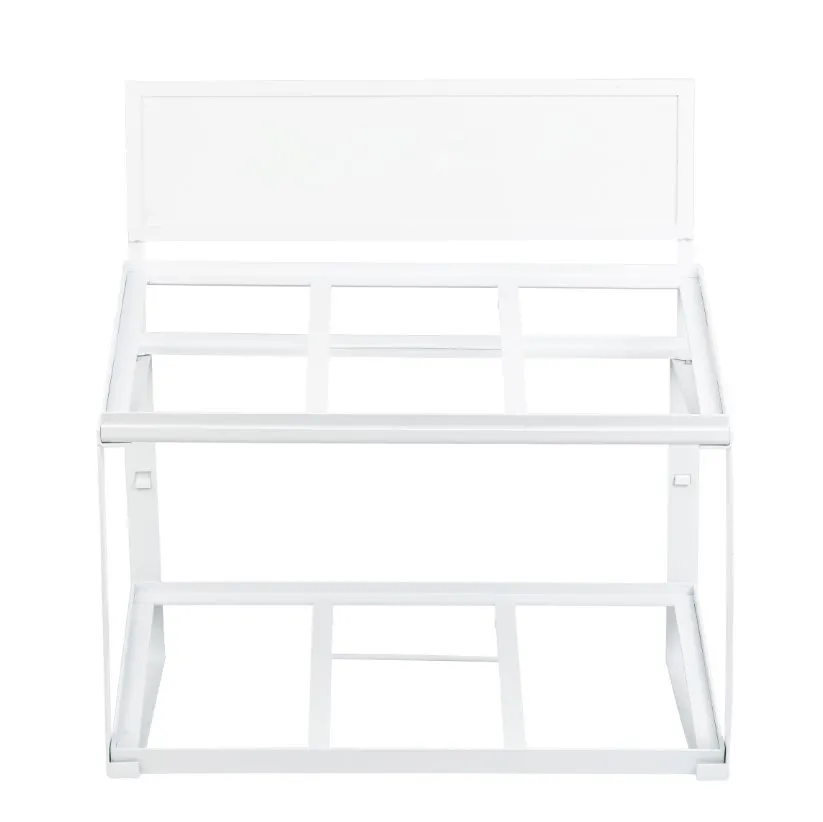 TableCraft 11794 Tiered Stand, 21.5"W x 13.5"D x 22.25"H, White Steel, 1-2 Tiers, Gastronorm