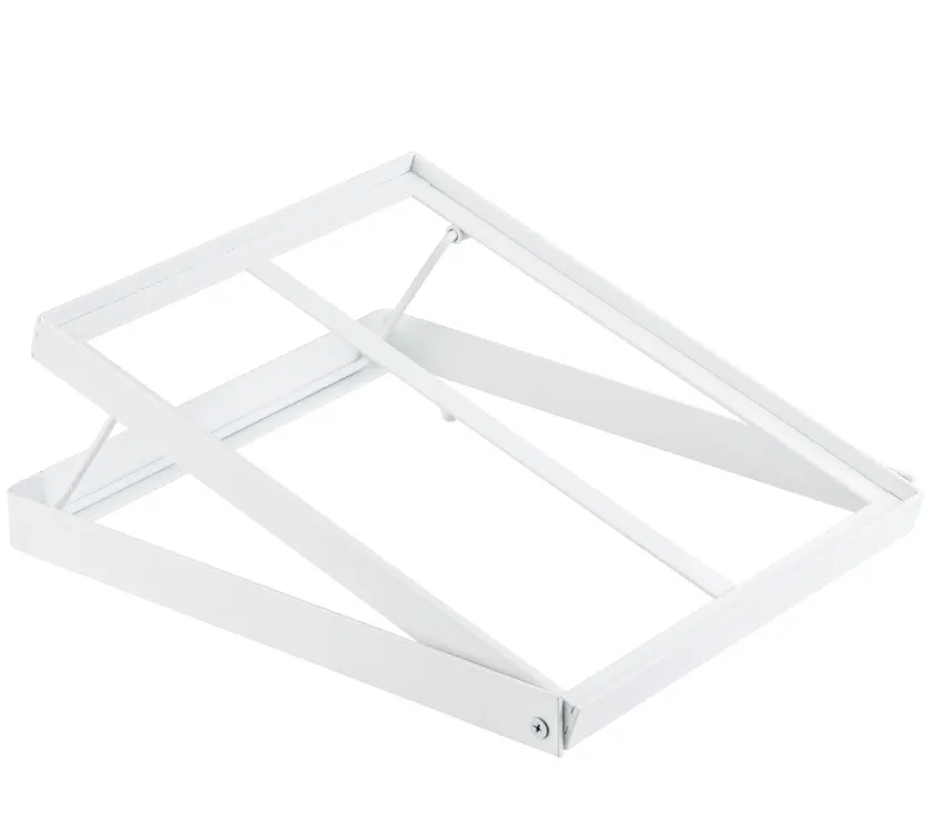 TableCraft 11797 - 11.5"W x 13.5"D x 4.5"H White Steel Tiered Stand, 1-2 Tiers, Fits Gazonorm Crates