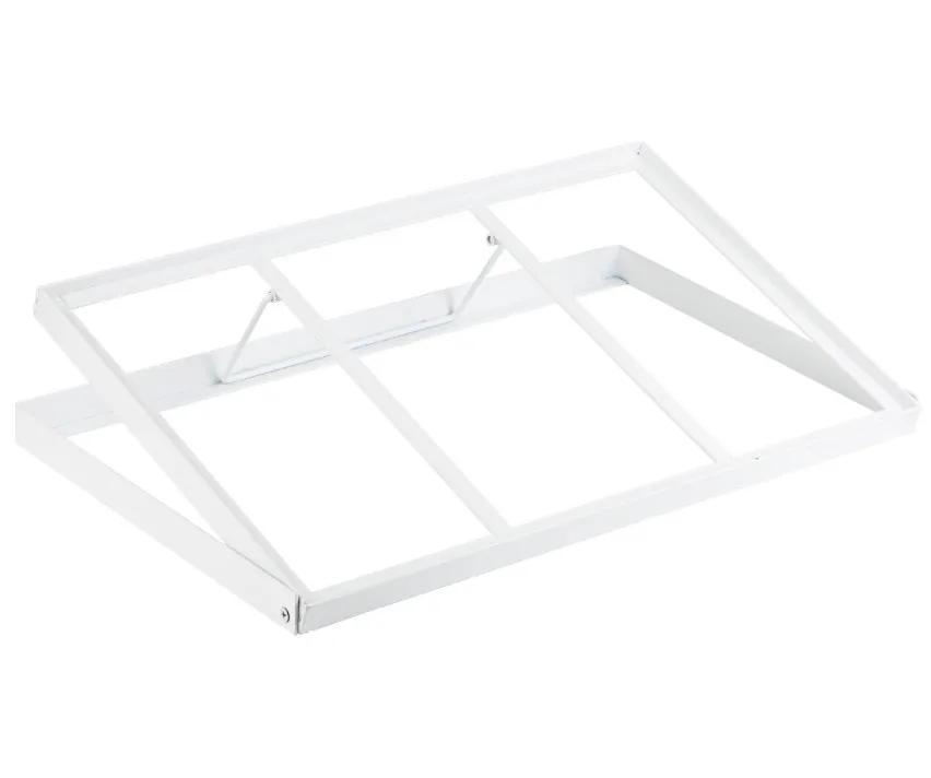 TableCraft 11798 Tiered Display Stand – 22"W x 13.5"D x 4.5"H, 1-2 Tier, Powder Coated Steel, White