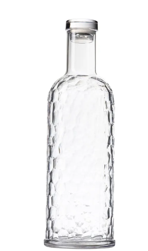 TableCraft 11800 Decanter Carafe, 34 oz Styrene Acrylonitrile, 3.5”W x 3.5”D x 11.25”H, Honeycomb Lid