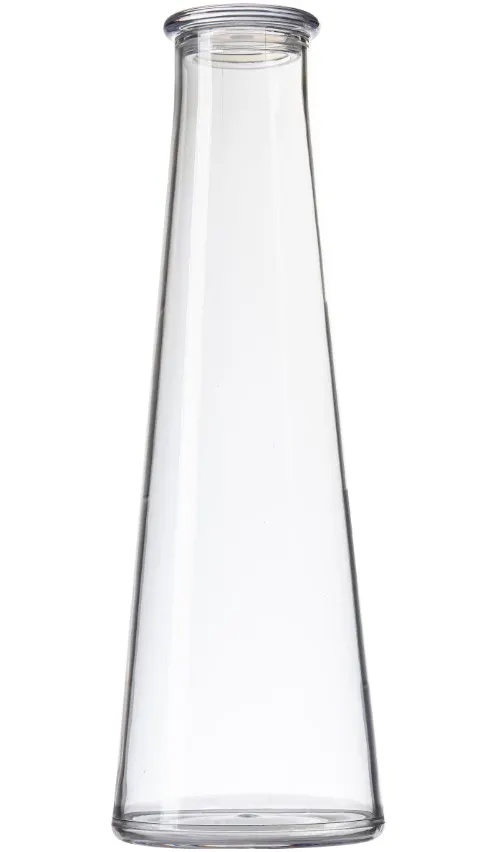 TableCraft 11802 - 34oz Clear Styrene-Acrylonitrile Carafe, 3.875"W x 3.875"D x 11.75"H, Tapered Lid