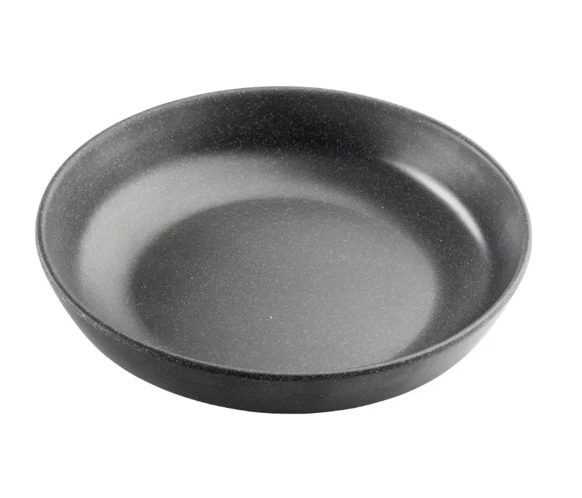 TableCraft Products 11811 - 24oz Gray Speckled Melamine Serving Bowl, 9" Diameter, 2" Height