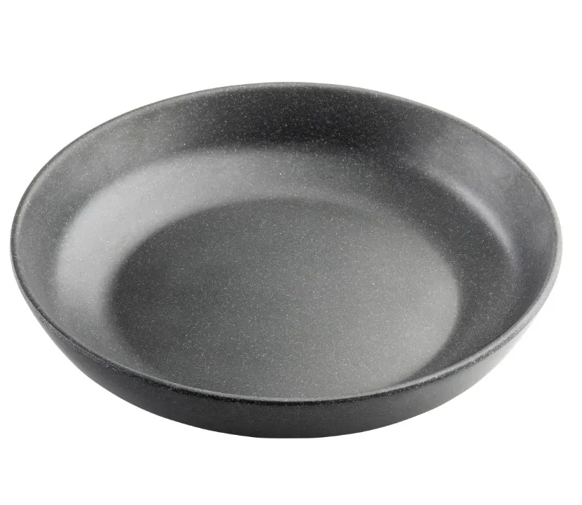 TableCraft 11812 - Terra Collection 48oz Gray Melamine Serving Bowl, 11"W x 11"D x 2.25"H, 1-2 Qt