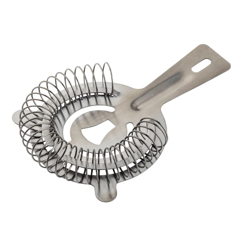 TableCraft 11825 Bar Strainer – 5.75"W x 3.625"D x 0.875"H, 2‑Prong, 18/8 Stainless, Gunmetal