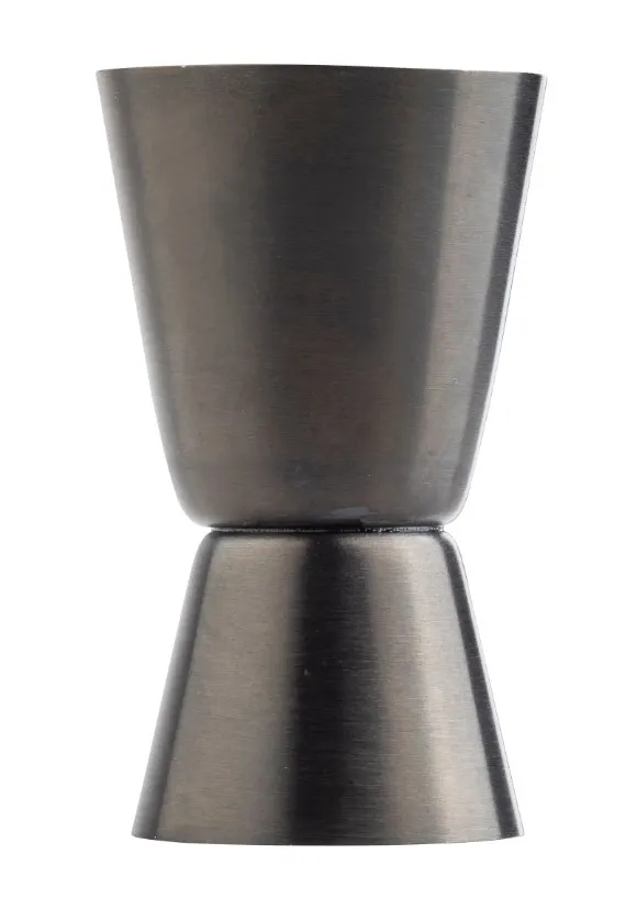 TableCraft Products 11827 Jigger – 0.5 oz / 1 oz, 1.5"W x 1.5"D x 2.625"H, 18/8 SS Gunmetal