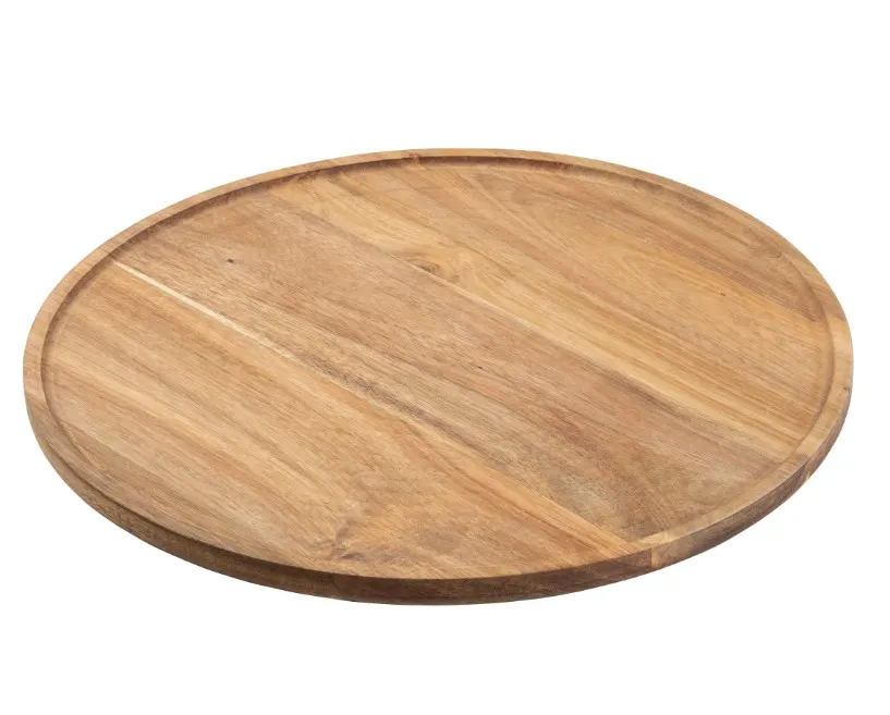 TableCraft Products 11829 Lazy Susan, 15" Diameter Acacia Wood Turntable, Cash & Carry Design