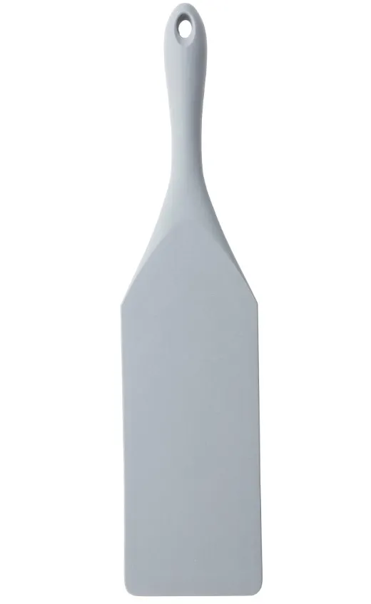 TableCraft Products 11834 Spatula Spurtle, 3"W x 0.75"D x 12.5"H, Silicone Over Nylon, Gray, NSF