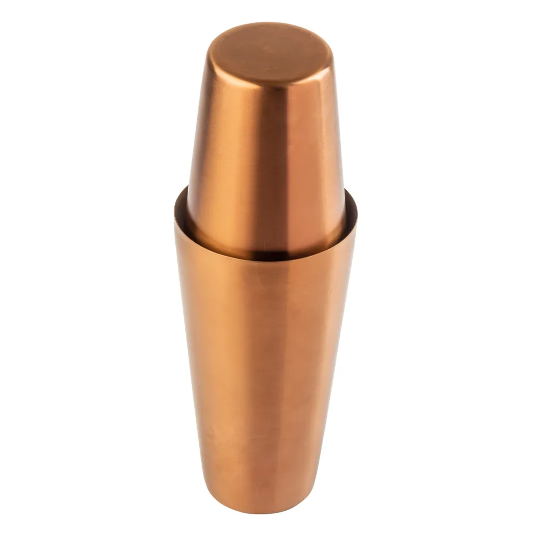 TableCraft Products 11868 Cocktail Shaker, 18 oz, 2pc, 18/8 Stainless Steel Bronze PVD Finish,6.75"H