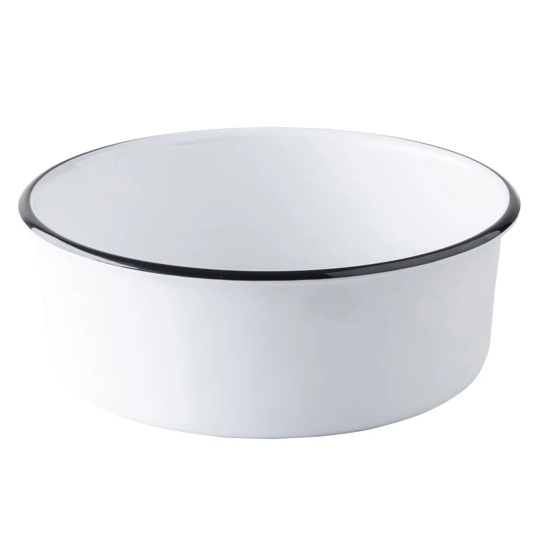 TableCraft 12164 - 4.25-Qt Round Melamine Bowl, 10.125" Diameter, 3.625" Height, White
