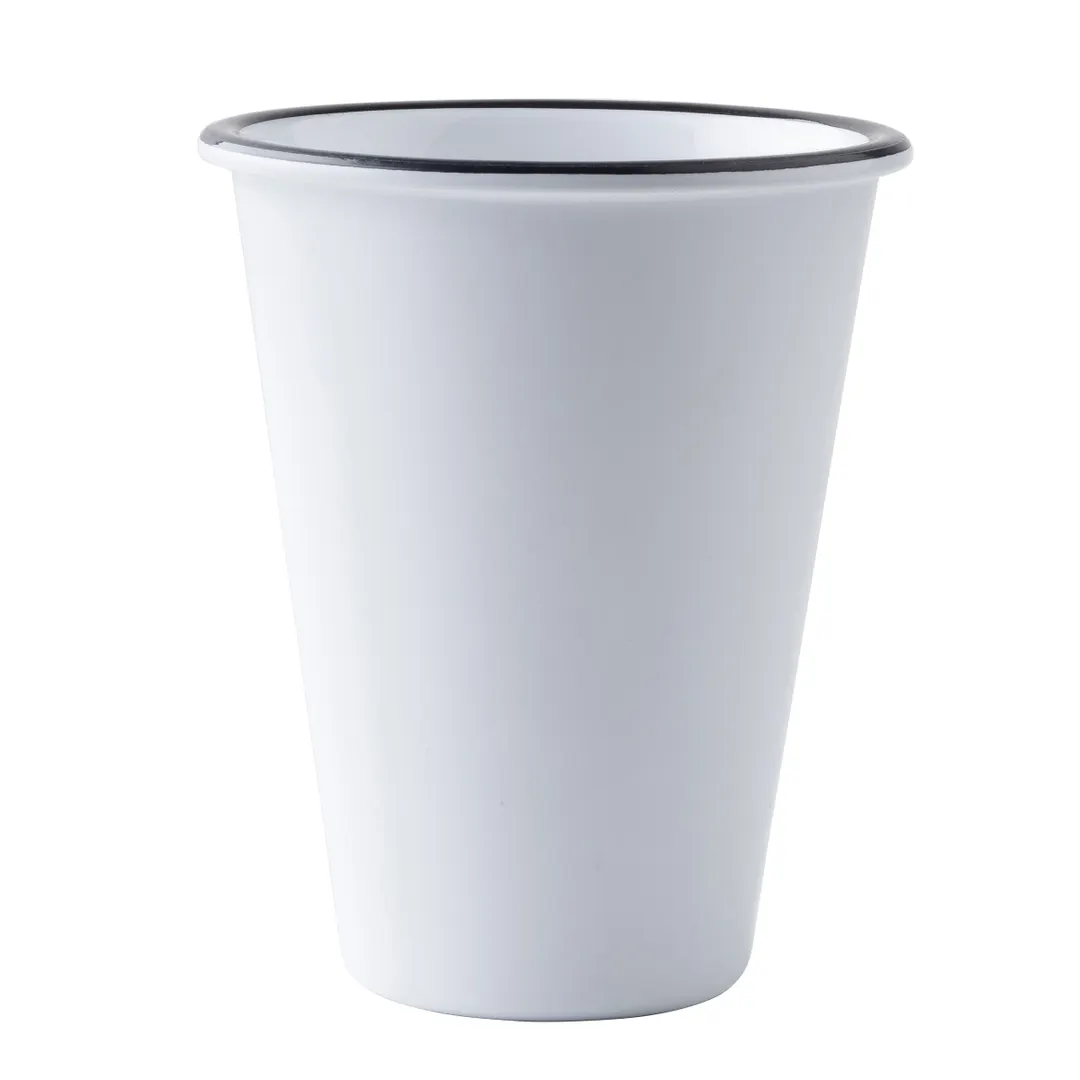 TableCraft 12167 - Canteen Collection 16oz Melamine Tumbler, 4" x 4" x 4.875", White