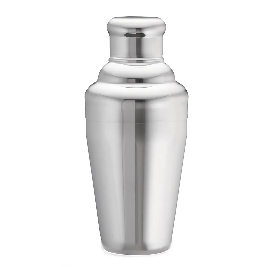 TableCraft Products 1217T - 17 Oz 3-Piece Cocktail Shaker Set, Stainless Steel, Dishwasher Safe