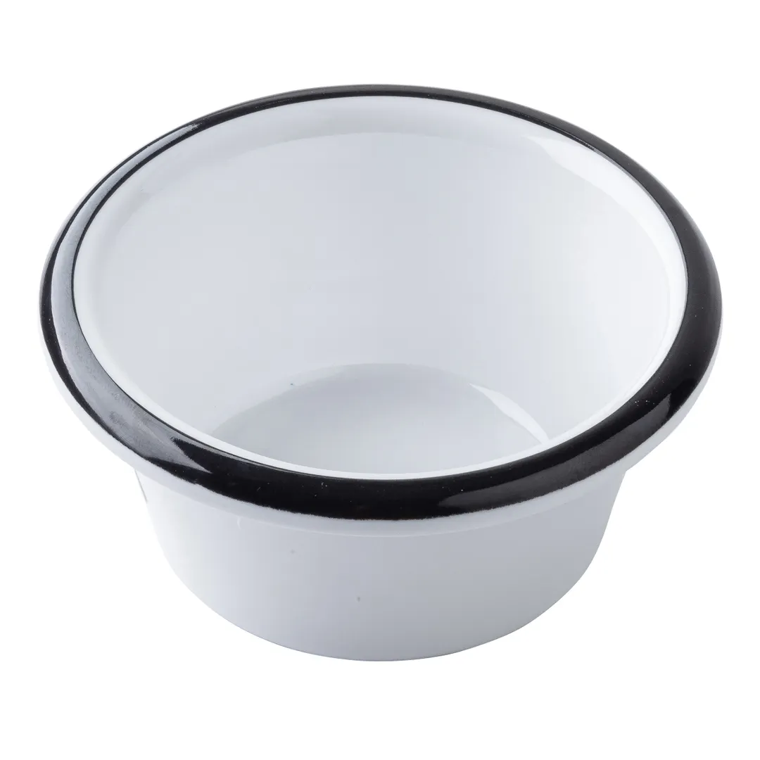 TableCraft Products 12216 - 4oz White Melamine Ramekin, 3.5" x 3.5" x 1.625", Round