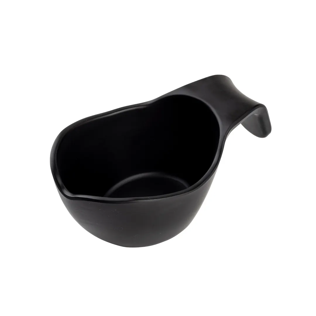 TableCraft Products 12275 Gravy Sauce Boat, 12 Oz, 7.25" x 4.125" x 3" Black Melamine Stackable