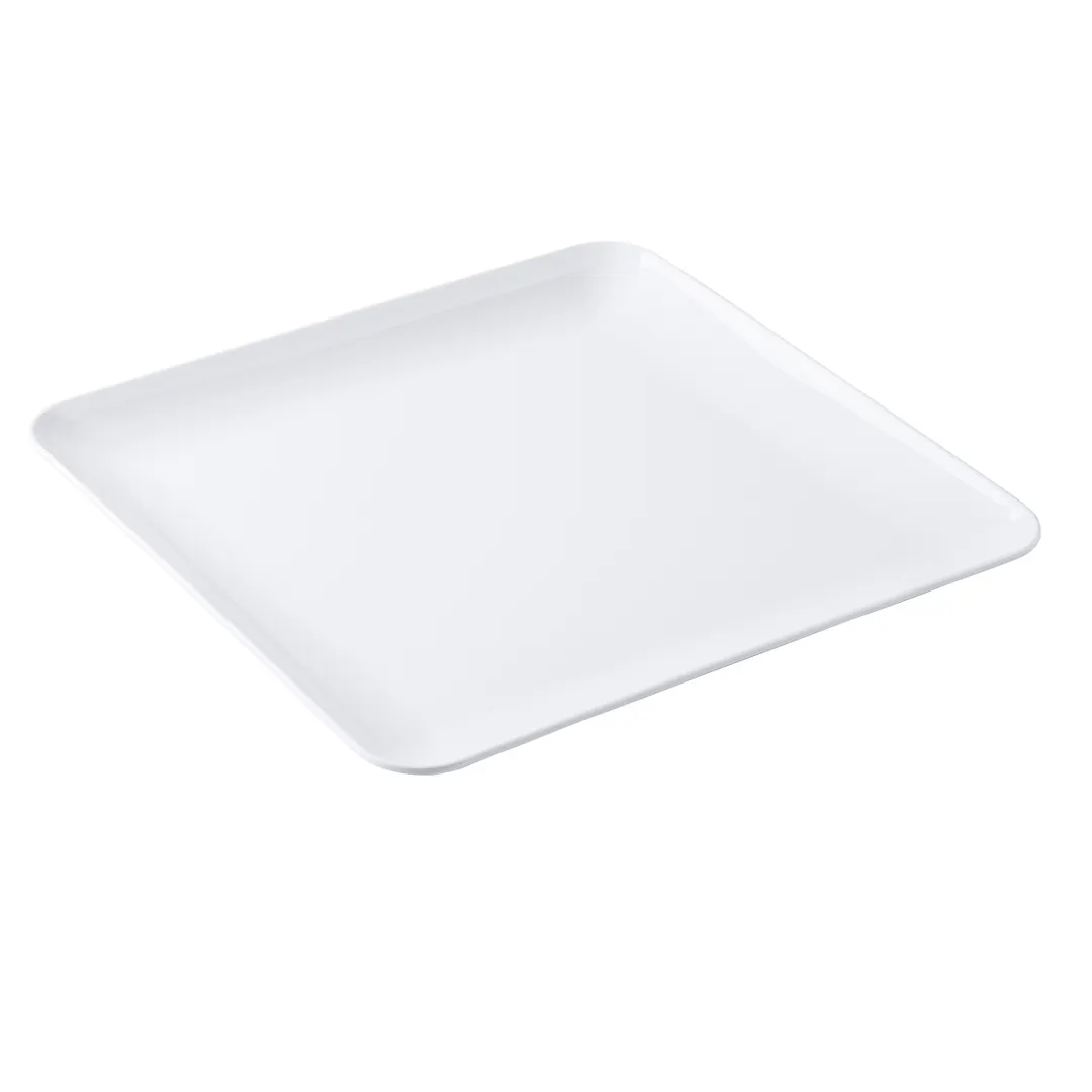 TableCraft Products 12286 - Sierra Collection White 16"x16" Square Melamine Serving Platter
